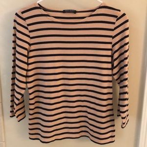 Saint James Breton Beige/Navy Stripe Top